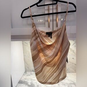 Donna Karan New York Cowl Neck Cami Satin Tank XL NWT $89